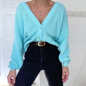 Vintage Chunky Knit Cardigan Sweater